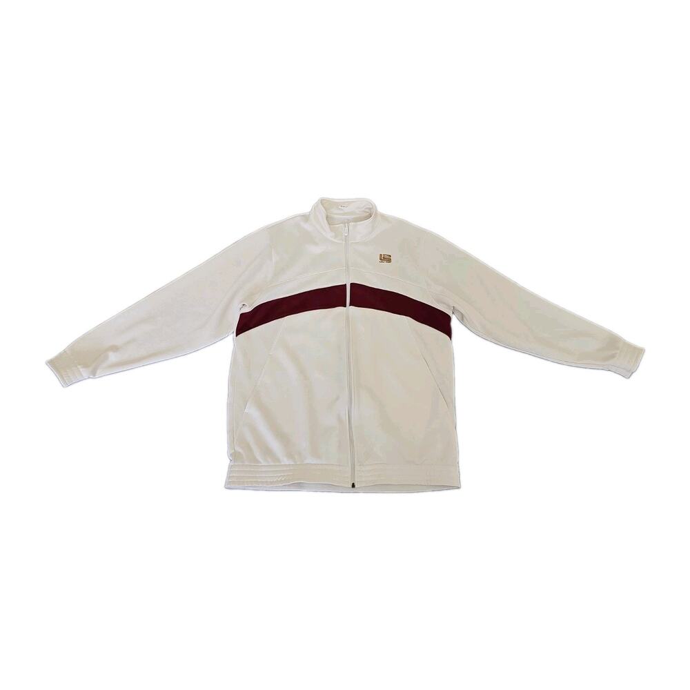 2007 Nike LeBron James Full Zip Up Sweatshirt And PANTS TRACK Suit Off White XL